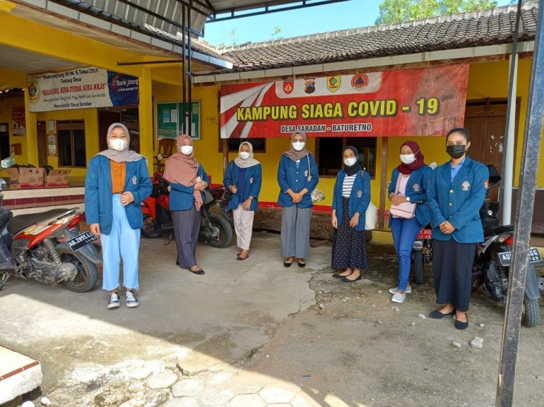 Gambar 1: Mahasiswa KKN TIM II UNDIP Desa Saradan, Kecamatan Baturetno, Kabupaten Wonogiri, Jawa Tengah (dokpri)