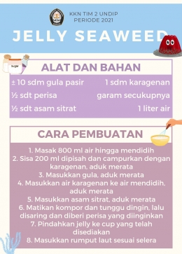 Infografis Cara Pembuatan Minuman Jeli Rumput Laut(Sumber: Pribadi) 