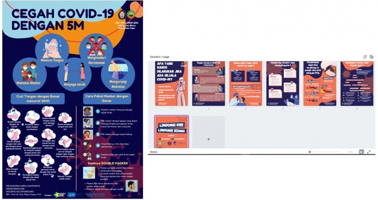 Media edukasi poster dan booklet mengenai COVID-19 dan protokol kesehatan 5M/dokpri