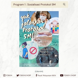 salah satu poster sosialisasi protokol kesehatan 5M (Dokumentasi pribadi)