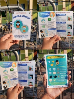 Leaflet informatif yang dibagikan kepada masyarakat RW 06 Candisari dalam masker kit yang ada (dokpri)