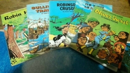 Buku-buku ini modelnya komik berbahasa Inggris, mudah dibaca sambil mengasah kemampuan bahasa asing | dokpri