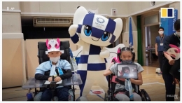 Anak2 berbagai jenis disabilitas  yang diajak untuk menikmati kegiatan  di dunia olimpiad yang sedang berlangsung. |  scmp.com