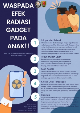 Poster Efek Radiasi Gadget pada Anak (dokpri)