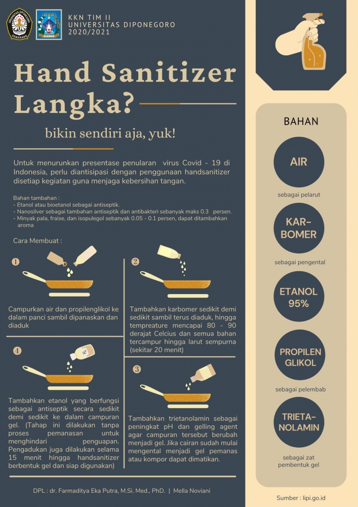 Poster Edukasi Pembuatan  Hand Sanitizer (Dokpri)