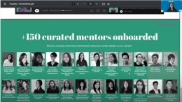 Sejumlah mentor yang sudah bergabung dengan WomenWorks: slide presentasi