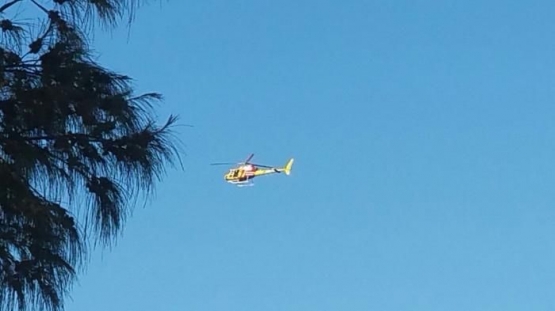 terlihat helikopter memantau dari atas (dok pribadi)