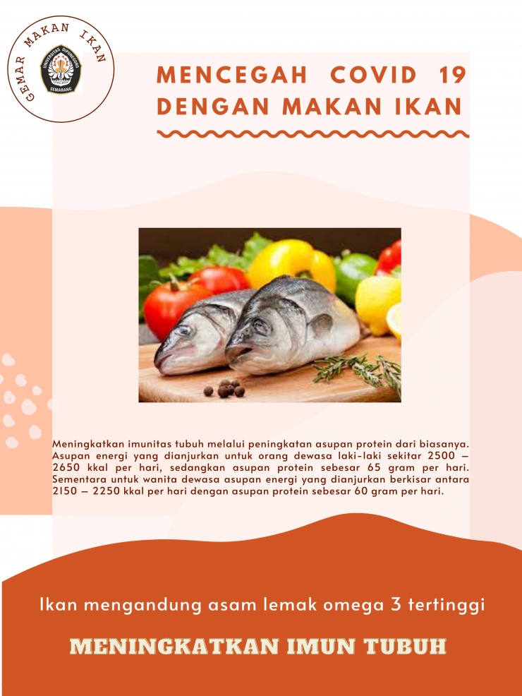 Poster manfaat konsumsi ikan dalam menjaga daya tahan tubuh (Dok. Pribadi)