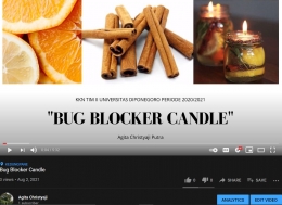 Video Tutorial Cara Pembuatan Bug Blocker Candle/dokpri