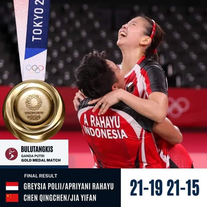 Final Result Greysia Polii dan Apriyani Rahayu (Olimpiade 2020)