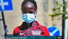 Brigid Kosgei(Kenya) peraih medali perak. Dok. Pribadi.
