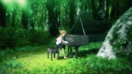 Kay menemukan piano di hutan dan belajar memainkannya | sumber: IMDb
