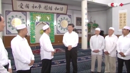 Presiden Xi Jinping bertemu dengan Pengurus Masjid- source; CCTV