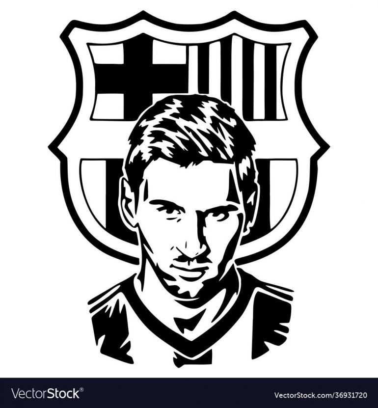 Lionel Messi Legenda Barcelona (Gambar: Santiago2424/vectorstock.com)