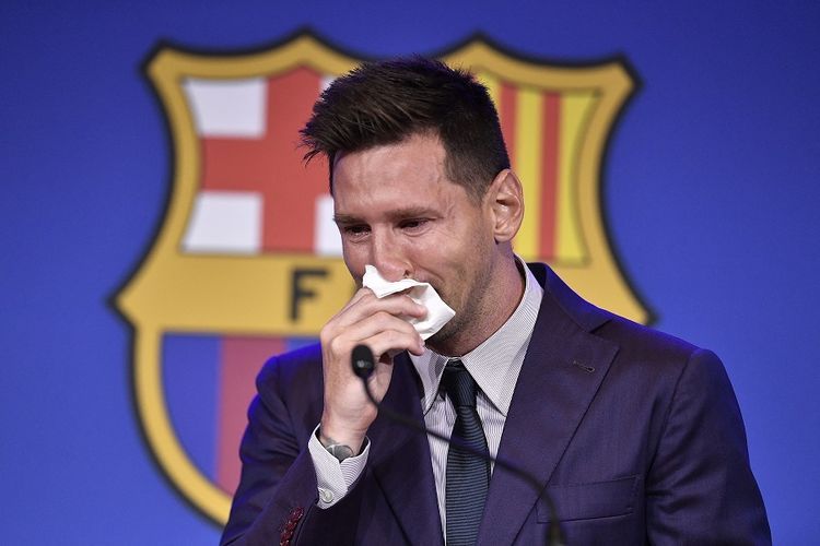 Lionel Messi, mantan pemain Barcelona. Sumber foto: AFP/Pau Barrena via Kompas com
