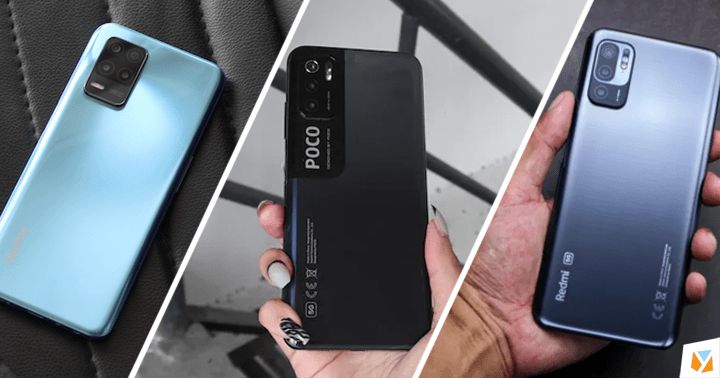 Realme 8 5G, POCO M3 Pro 5G, dan Redmi Note 10 5G, tiga dari empat ponsel resmi 5G termurah di Indonesia saat ini. Foto: YugaTech