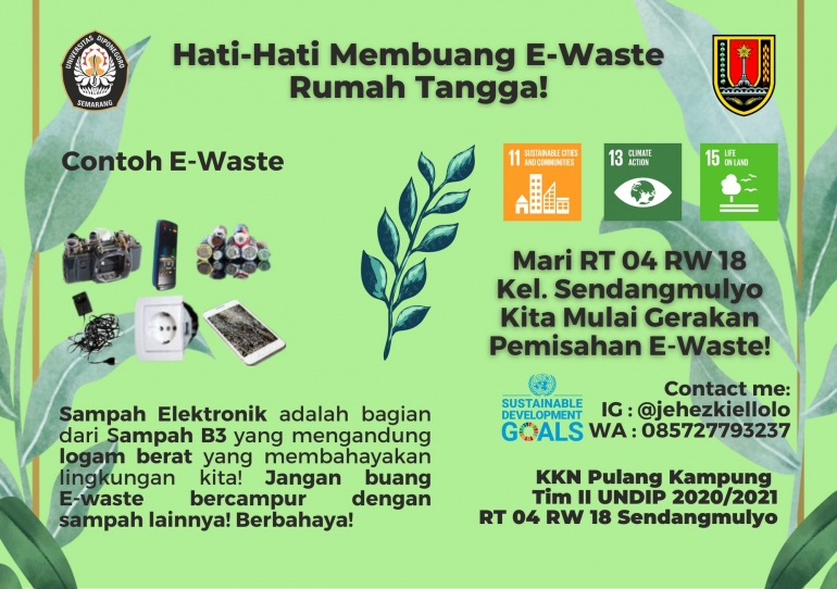 ImSticker/Poster Sosialisasi Penanganan Limbah Elektronik (E-Waste) Rumah Tangga/dokpri