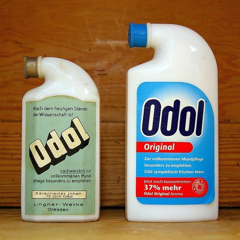 Obat kumur bermerek Odol. Sumber: wikiwand.com