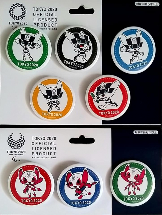 Dokumentasi pribdi | Pin2 ku tema Olimpiade Tokyo 2020, dengan diameter 5 cm. Pin tema ini, yang terkecil yang aku punya .....