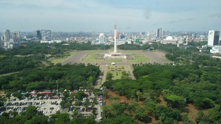 Jakarta dari Atas Gedung Perpusnas / Dokpri