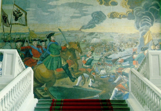 Mosaik Lomonosov paling megah yang menggambarkan Pertempuran Poltava. Sumber: Serge Lachinov
