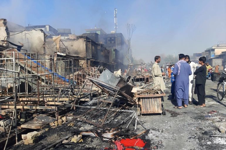 Situasi kota Kunduz pasca direbut kembali oleh Taliban. Photo: Abdullah Sahil/AP 