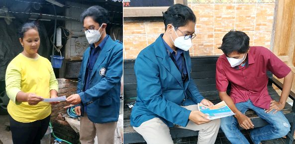Edukasi pengelolaan limbah masker medis sekali pakai kepada masyarakat desa Pasuruhan Lor, kec. Jati, Kab. Kudus (22/07). Dokpri