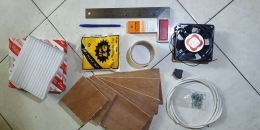 Bahan-bahan yang dibutuhkan untuk membuat alat Air Purifier (15/07).