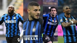 Para penyerang Inter Milan: Romelu Lukaku, Mauro Icardi, Diego Milito, dan Samuel Eto'o. Diolah dari Inter.it