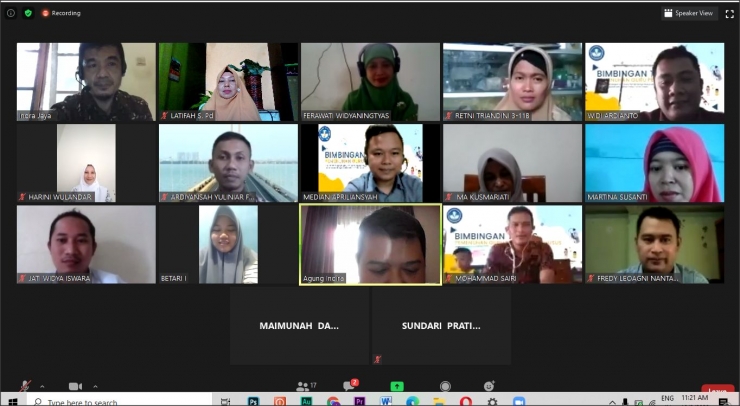 Pelatihan virtual yang diikuti olh guru-guru seluruh Indonesia/dokpri