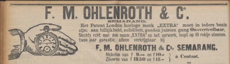 Iklan koran tahun 1904 Toko Ohlenroth