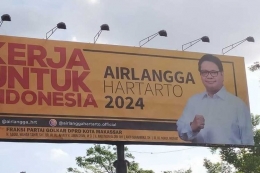 Baliho Airlangga Hartanto. Via kompas.com