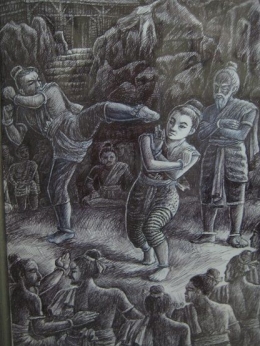 Olah  Kanuragan  (  Lukisan  Bp.Y.P.Sukiyanto )