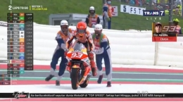 Marquez crash, seperti di balapan basah Prancis. Sumber: Motogp/Trans7