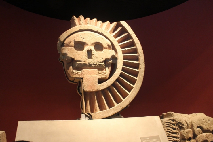 Patung Dewa Kematianf dalam mitologi Aztec, adalah dewa kematian dan raja Mictlan (Chicunauhmictlan)/dok pribadi