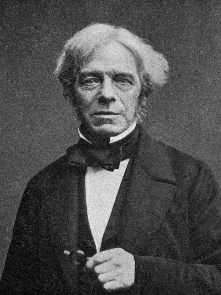 Michael Faraday. Sumber: https://en.wikipedia.org/wiki/Michael_Faraday#/media/File:Faraday-Millikan-Gale-1913.jpg