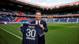Lionel Messi dan nomor punggung 30 di PSG (Tribunnews.com)