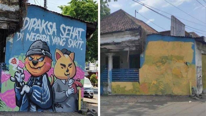 Mural yang viral di kota Pasuruan, karena dianggap kurang pantas, gambar : jakarta.tribunews.com