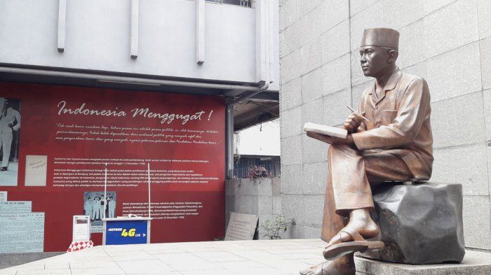 Patung Bung Karno di Situs Sel Penjara Banceuy- Tribun Jabar/Ery Chandra