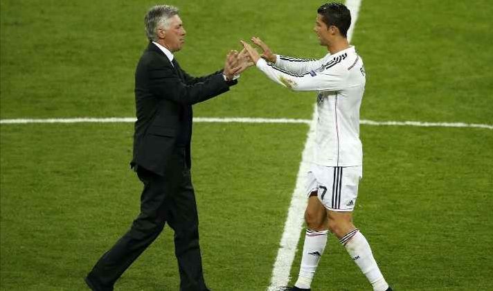 Gambar Ronaldo dan Ancelotti via ESPN