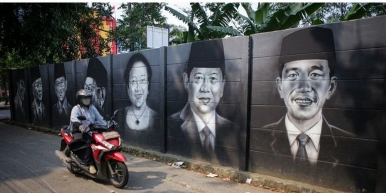 Mural wajah presiden RI