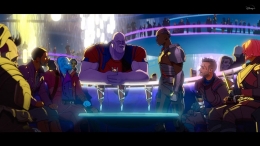 Episode kedua serial What If tampil mengejutkan, Thanos dan Korath bergabung dengan Ravagers. Sumber : Disney+