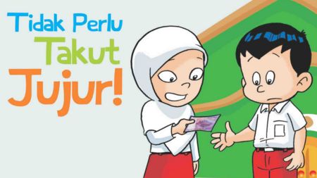 Ilustrasi Gambar anak yang menemukan uang dan dikembalikan pada anak yang kehilangan: website.pendidikan.com