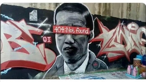 mural kritikan terhadap penguasa (CNNIndonesia)