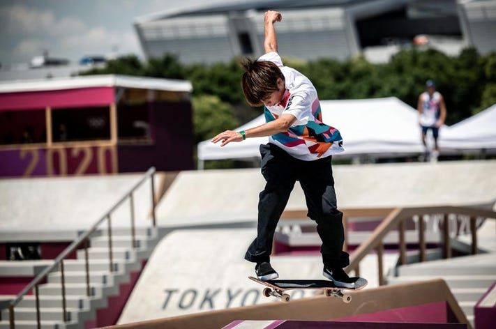  Yuto Horigome, peraih medali emas Olimpiade Tokyo 2020 | Foto: AFP/Getty Images