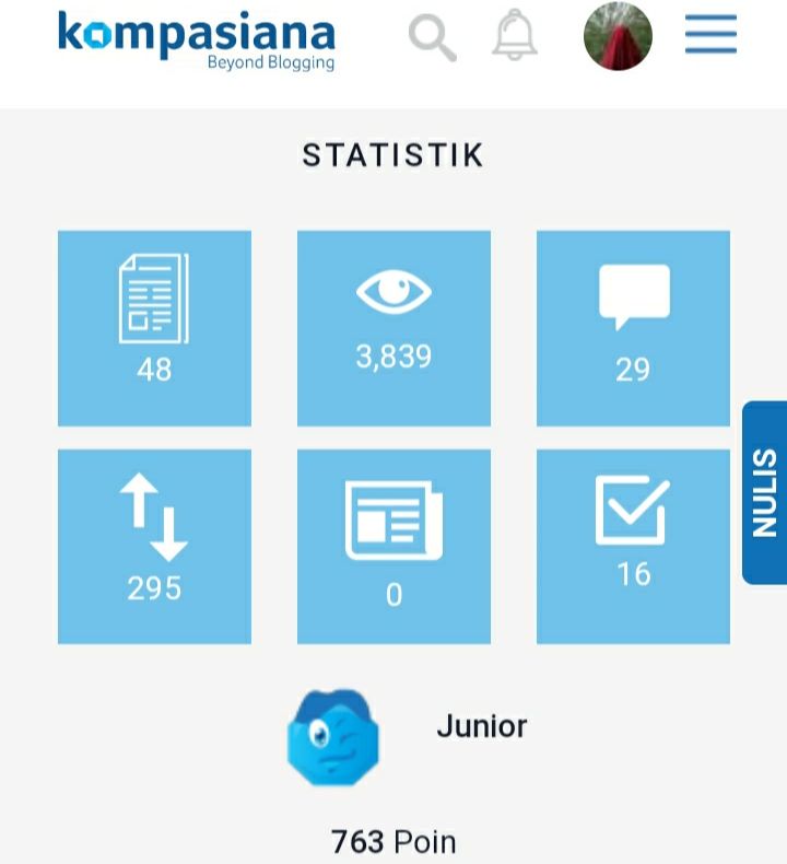 Dok. Pribadi screenshoot platform kompasiana