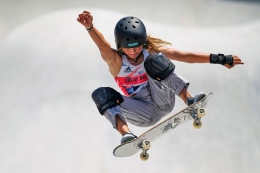 Sky Brown, skater wanita Inggris beraksi di Olimpiade Tokyo|Ilustrasi : Rolling Stone