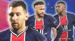 Para penyerang dari tim Paris Saint-Germain (sumber ilustrasi: prokabar.com)