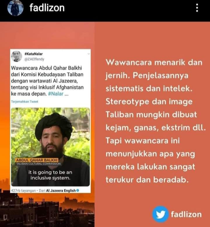 Cuitan Fadli Zon di Twitter (dok ss.twitter.fadlizon)