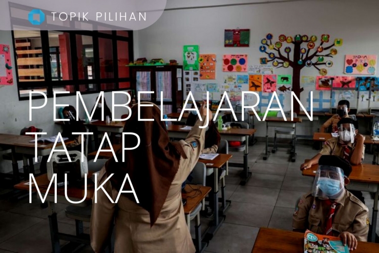 ilustrasi Pembelajaran Tatap Muka (Diolah kompasiana dari foto: KOMPAS.com/GARRY LOTULUNG)